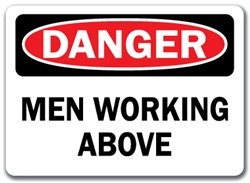 Danger Sign- Men Working Above