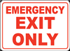 Emergency Exit Only Sign