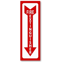 Fire Extinguisher Arrow Sign- Plastic
