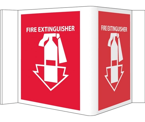 Fire Extinguisher- Angle Wall Sign