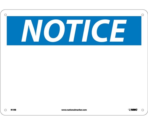 Notice Sign - Blank 10" x 14"