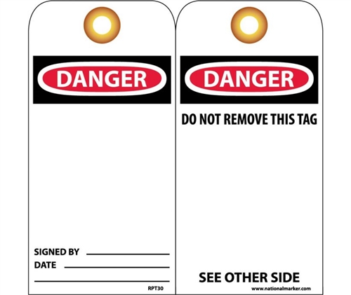 Danger Tags- Blank