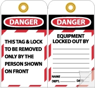 Danger Tags- Equipment Locked Out