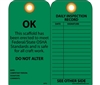 TAGS, SCAFFOLD -GREEN "OK" PAPER  W/TIES (25/PKG.)