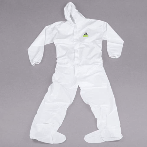 Disposable Microporous Polyolefin Suit with Hood and Boots- XL