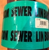 Non-Detectable Tape- Green 'Sewer Line Below'