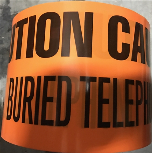 Non-Detectable Tape- Orange Telephone Line Buried Below