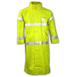 Hi-Viz Rain Coat w/ Hood- Large