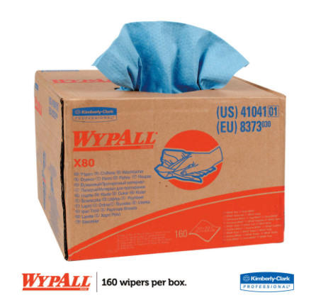 Blue Shop Towel Wipes - Boxed (160/box)