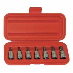 Socket Set, 3/8" Dr. Hex Bit - 7 Pc.