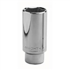 1/2" Dr. Socket- Deep Chrome Finish (1")
