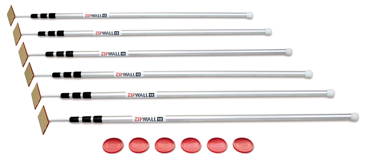 Zipwall Kit - 12' - Bulk Pack (6/pk)