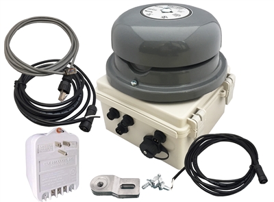 NETBELL-KL-M2 WEB-BASED SELF-CONTAINED HIGH VOLUME BREAK BELL SYSTEM WITH TWO EXTERNAL BELL OUTPUTS AND ONE DIGITAL INPUT TO RING BELL MANUALLY FOR EMERGENCY