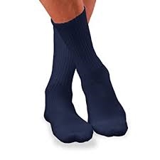 JOBST® SensiFoot Navy Crew Closed Toe Sock