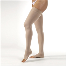 JOBST® Women's Opaque Petite Thigh High Dot 15-20 mmHg Open Toe