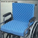 Rose Healthcare Eggcrate Wheelchair Cushion with or w/o Seat Back, Blue