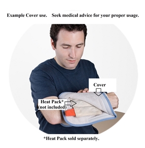 Relief Pak® HotSpot® Moist Heat Pack Cover - Terry with Foam-Fill - half size - 12" x 15"