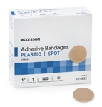 McKesson 1 Inch Round Plastic Adhesive Spot Bandage