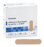 McKesson Rectangle Plastic Adhesive Strip Bandage