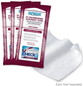 Sage 2% Chlorhexidine Gluconate (CHG) Cloths