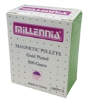 Millennia Magnetic Pellets 1.7mm 800 Gauss 24 Karat Gold Auricular Magnets