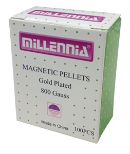 Millennia Magnetic Pellets 1.7mm 800 Gauss 24 Karat Gold Auricular Magnets