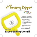 Chewy Tubes Mini Sensory Dipper - Yellow (Self-Feeding)