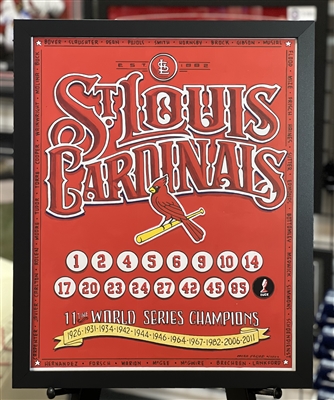 Framed 16x20" St Louis Cardinals History Print