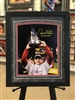 11x14 autographed matted & framed print of St Louis Cardinals 2006 WS MVP David Eckstein with trophy