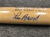 St Louis Cardinals Lou Brock autographed Louisville Slugger Stat Bat