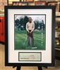 St Louis Cardinals Stan Musial 11x14 golf print with signed check, matted & framed