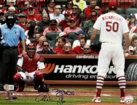 St Louis Cardinals Yadi Molina & Adam Wainwright 11x14 autographed print