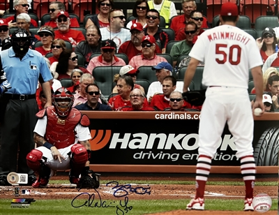 St Louis Cardinals Yadi Molina & Adam Wainwright 11x14 autographed print