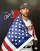 St Louis Cardinals Adam Wainwright 11x14 autographed USA  print with white paint pen