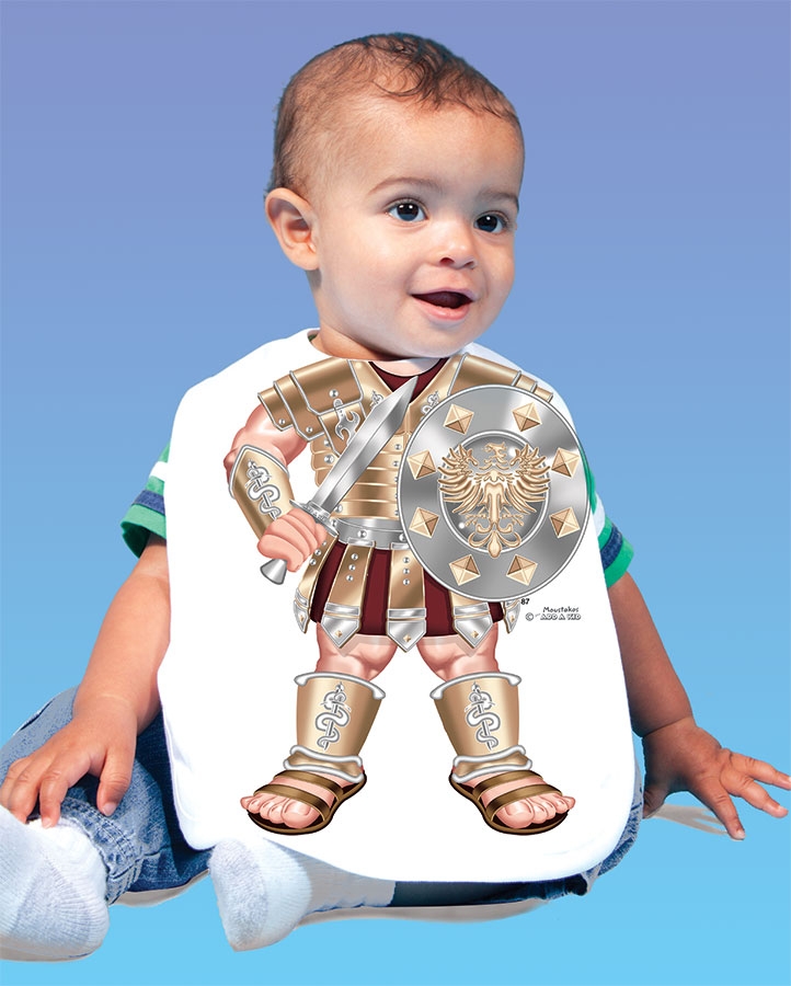 Gladiator Baby Bib Gladiator Onesie 0 6 months 12 months 18