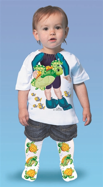 Turtle Time Boy T-shirt & Sock Combo
