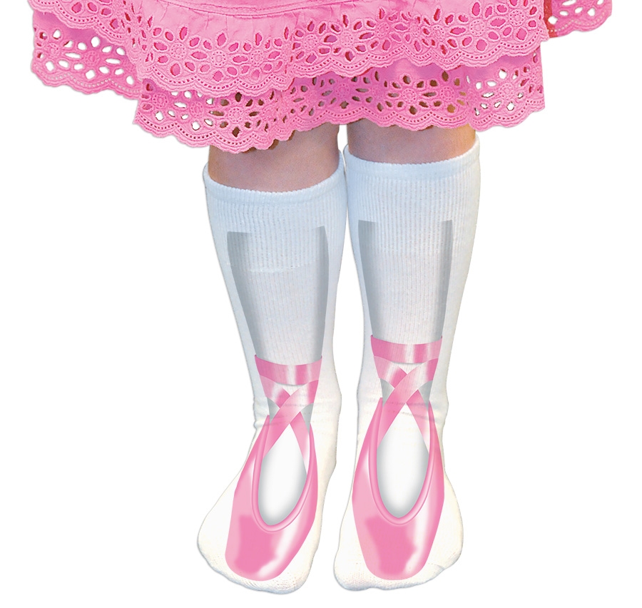 Ballet Slipper Socks, Ballet Slippers Socks, Ballet Slipper Girl Socks,  Girl Socks