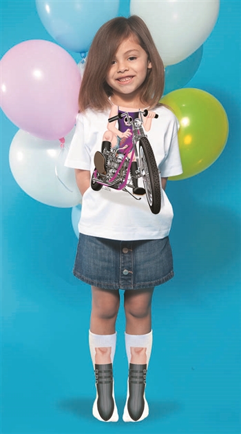 Biker Chopper Girl T-shirt & Sock Combo