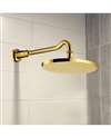 FontanaShowers 12" Gold Round Rain Shower Head (Solid Brass)