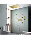 FontanaShowers Melun Gold Finish Music System Hot and Cold LED Shower Head with Hand Sprayer Touch Panel Controlled