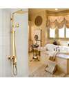 FontanaShowers Arsizio Classic Luxury Gold Brass Bathroom Shower Set