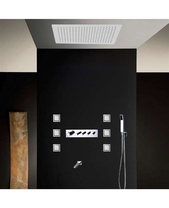 FontanaShowers Macau Thermostatic Rainfall Shower Set System