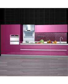 HG Purple Lacquer Modular Kitchen Cabinet Set