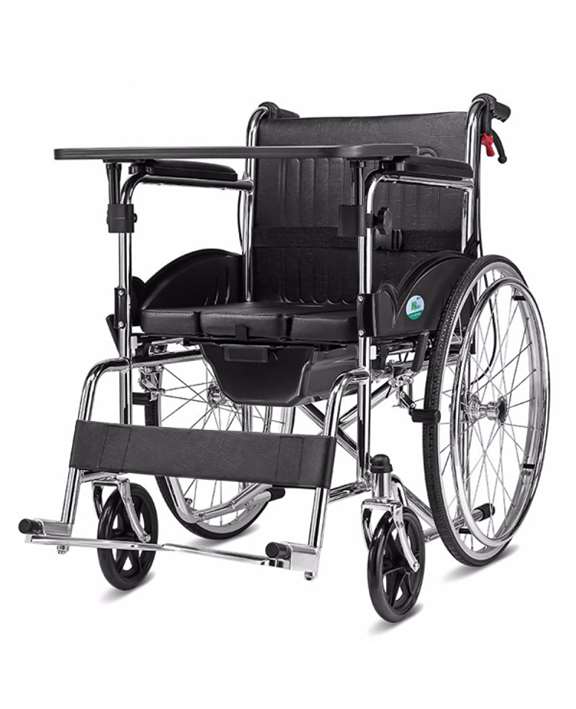 HG Foldable Wheel Chair With Toilet Pan