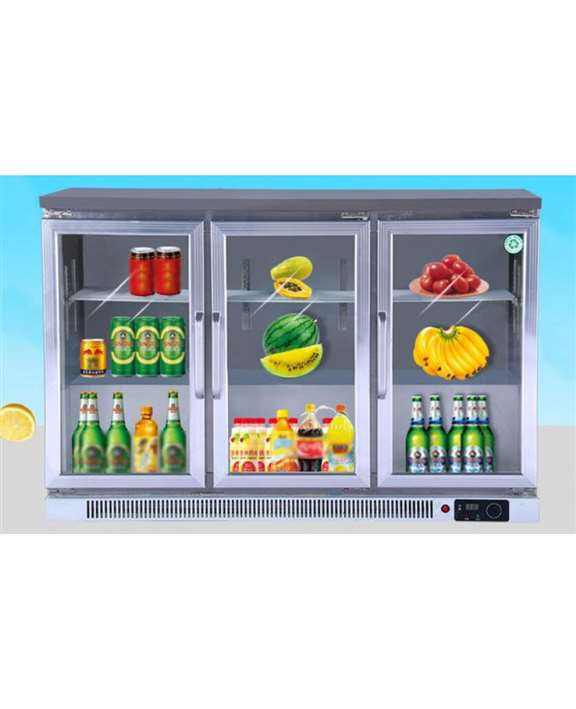 HG 3 Push And Pull Glass Door Stainless Steel Cooling Refrigerators