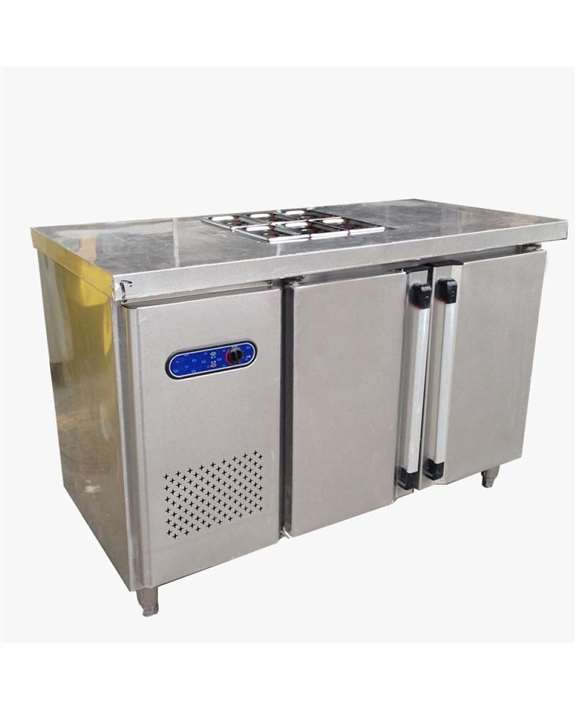 HG Commercial Kitchen Table Stainless Steel Refrigerator Desk