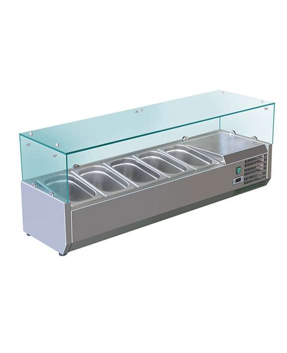 HG Commercial Kitchen Restaurant Stainless Steel Salad Pizza Sandwiches Refrigerator