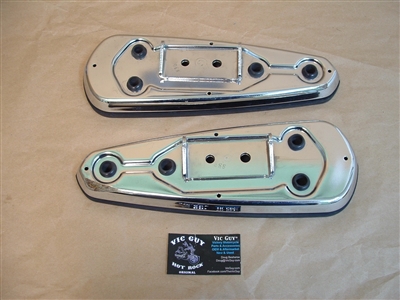 Indian Chrome Driver's Floorboards Set - Damaged