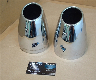Cross Country Stock Exhaust Tips - Chrome