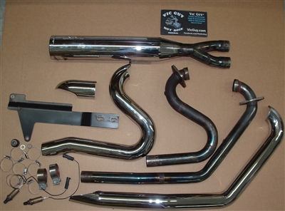 Victory Performance Chrome  2 Into 1 Stage 1 Exhaust System